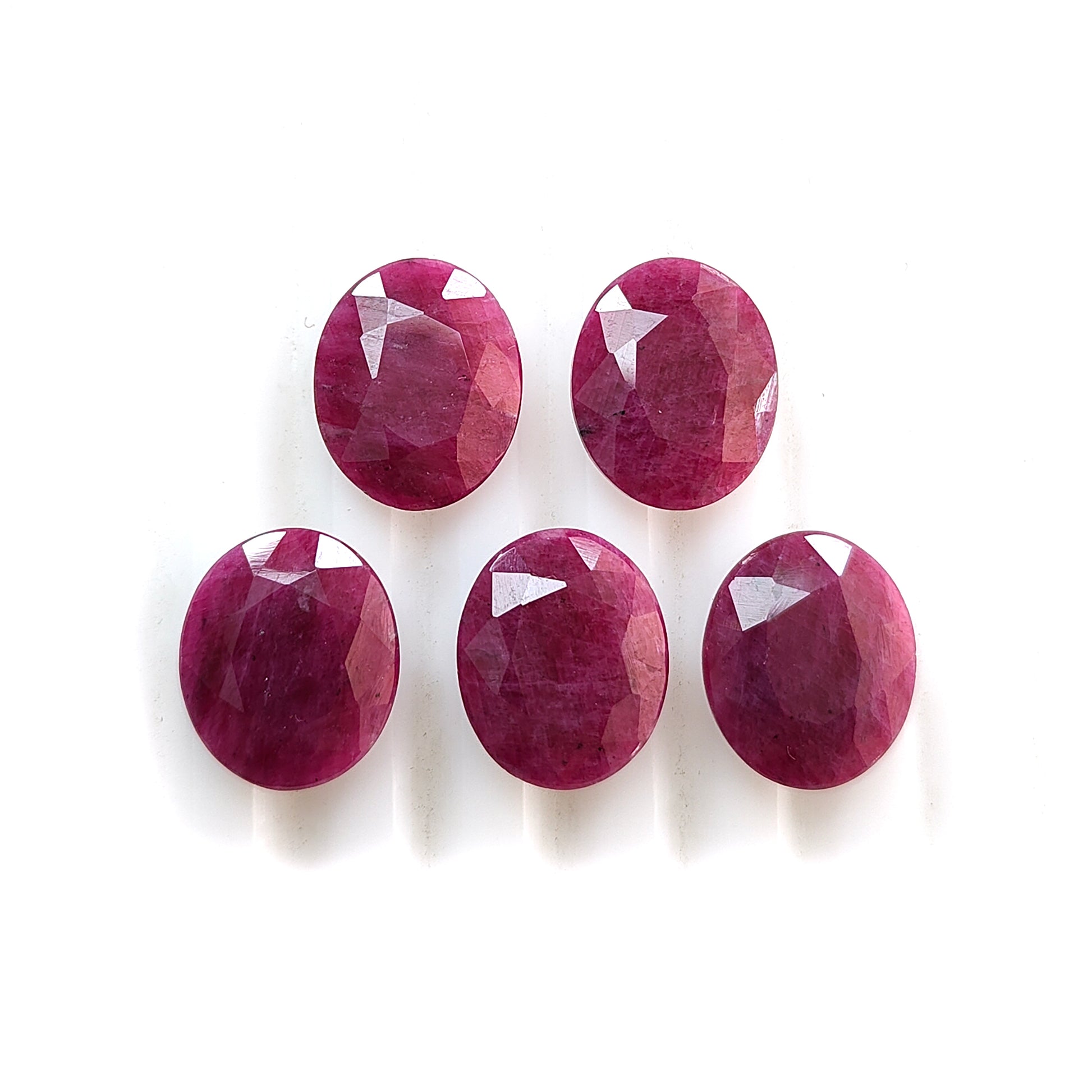 red ruby faceted cut