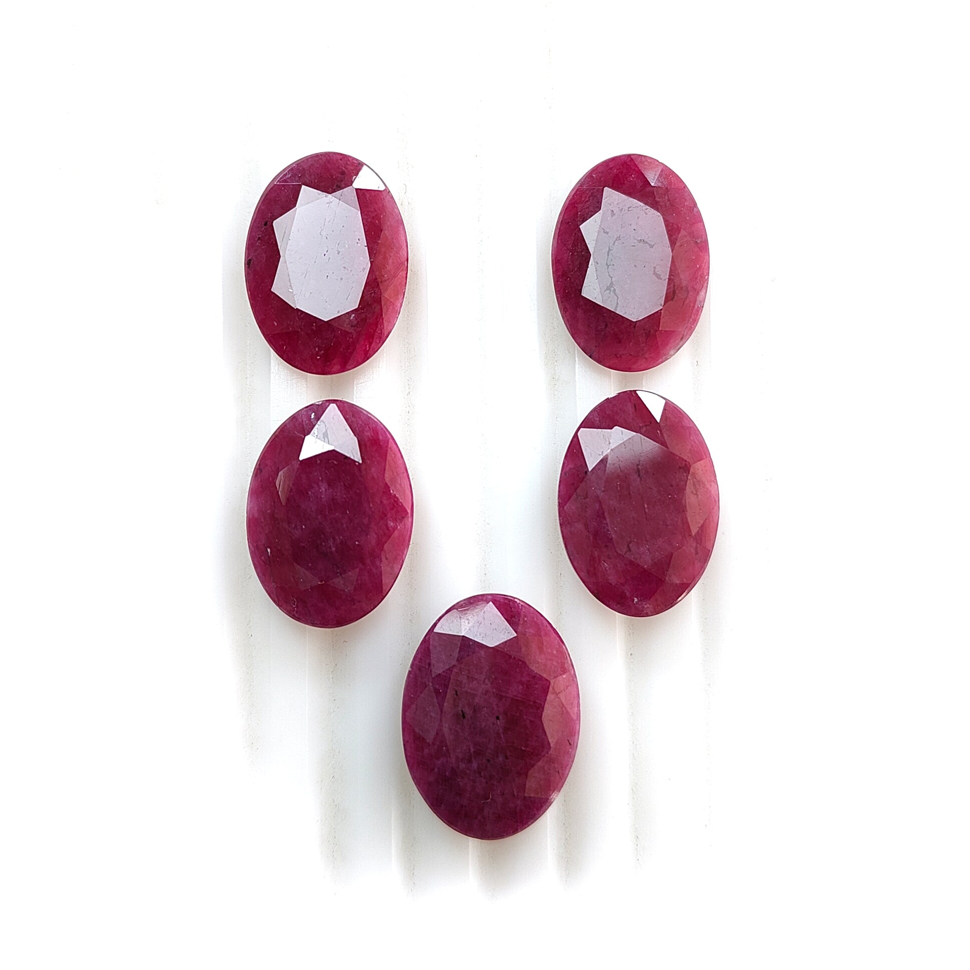 red ruby faceted cut