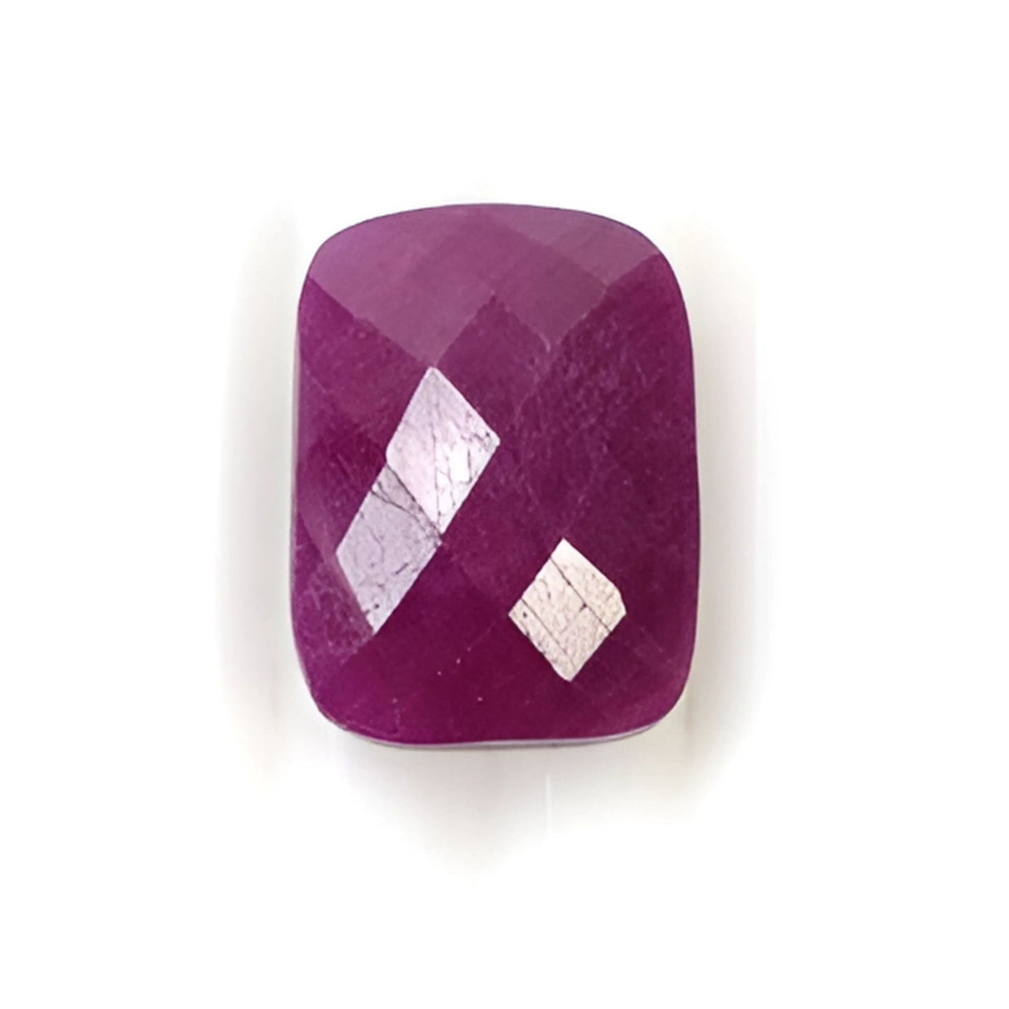 red ruby cushion Checker Cut