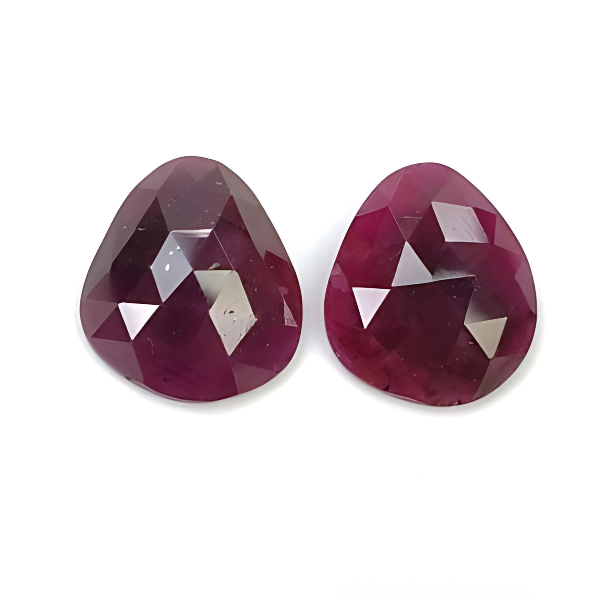 red ruby fancy rose cut slices