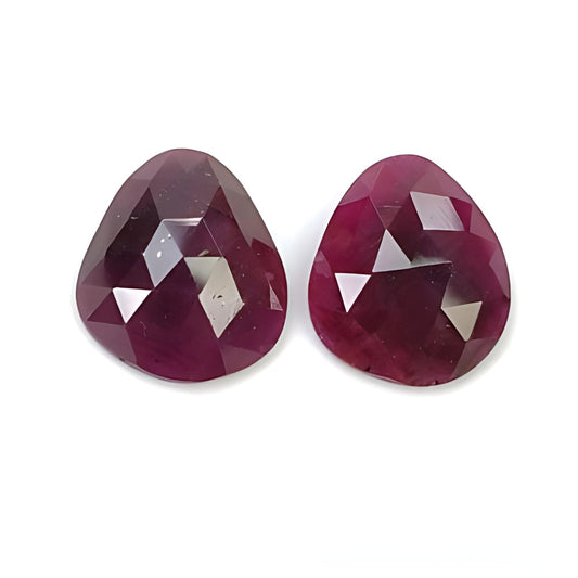 red ruby fancy rose cut slices