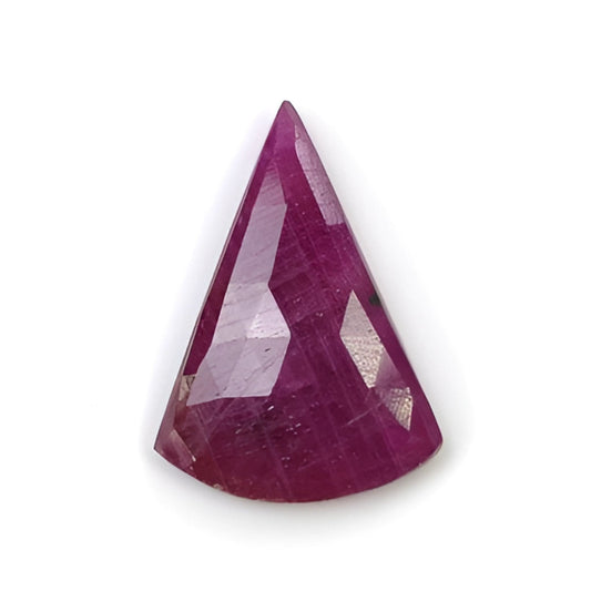 red ruby trillion shape rose cut