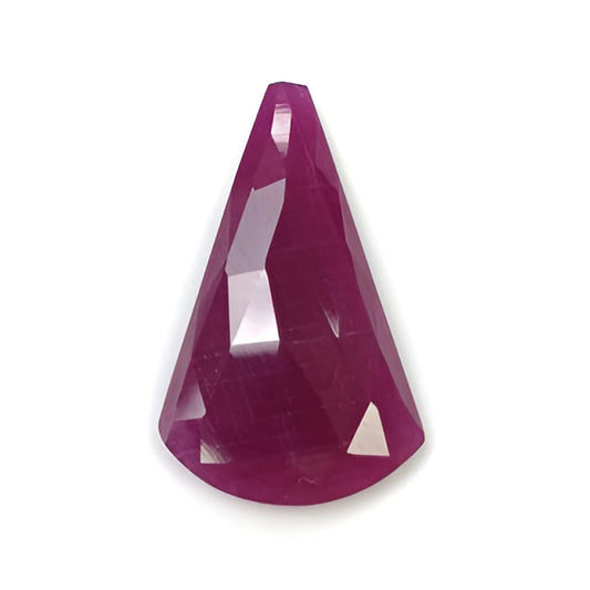 red ruby trillion shape rose cut