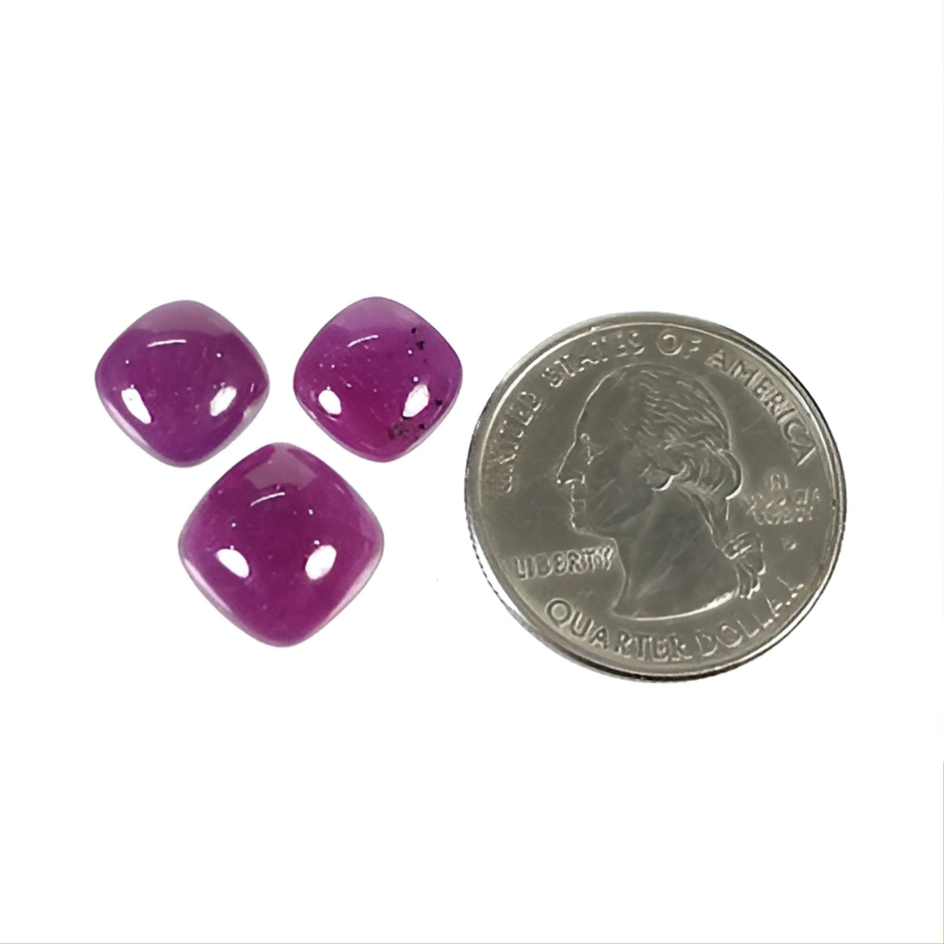 cabochon a forma di cuscino di rubino