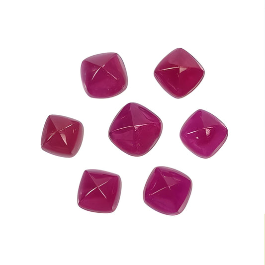 ruby sugarloaf shape cabochon