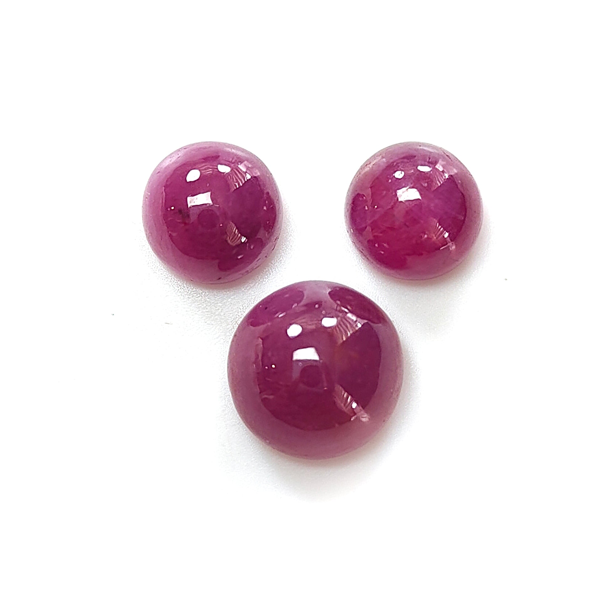 red ruby round cabochon