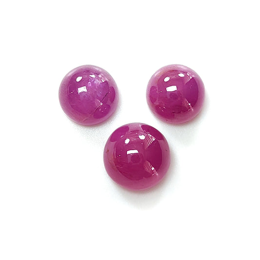 red ruby round cabochon