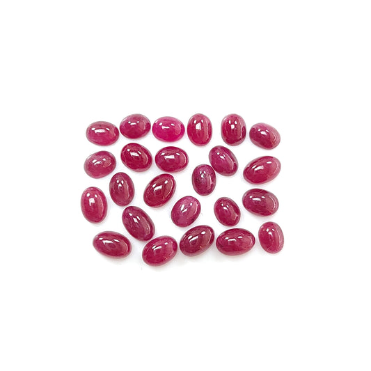 ruby oval shape cabochon