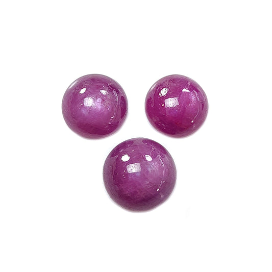 red ruby round cabochon