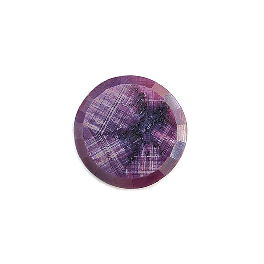 ruby trapiche hexagon flat slices