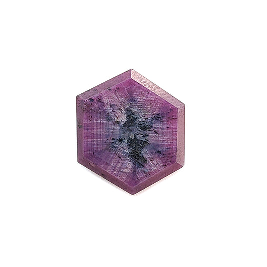 ruby trpiche hexagon flat slices