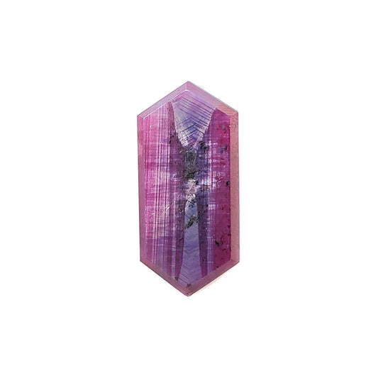 ruby trapiche hexagon flat slices