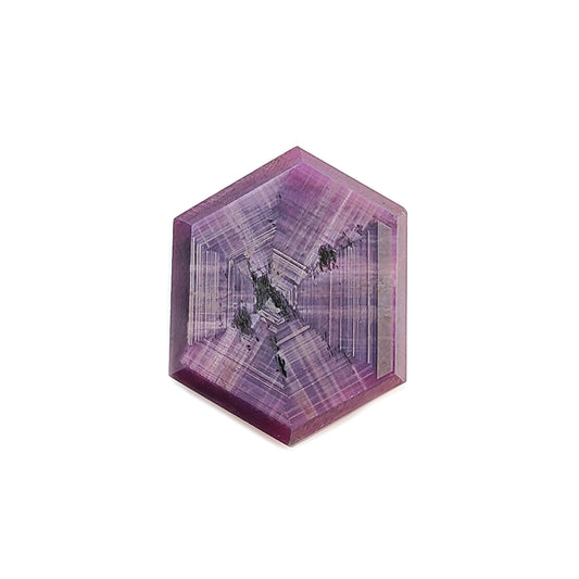 ruby Trapiche hexagon flat slices