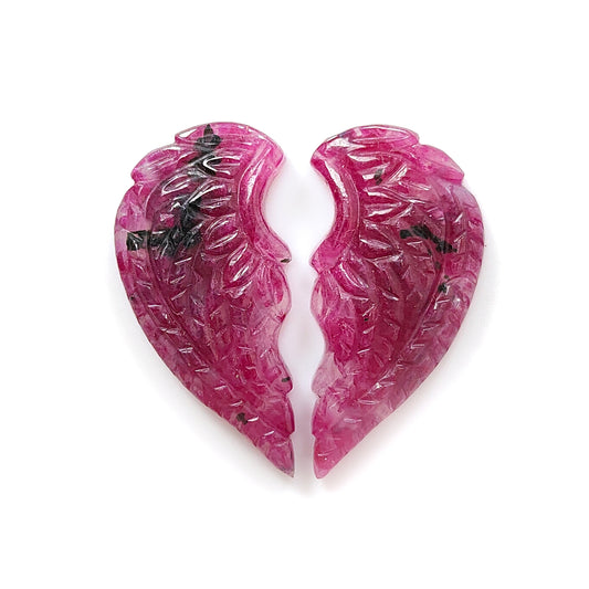 ruby angel wings carving