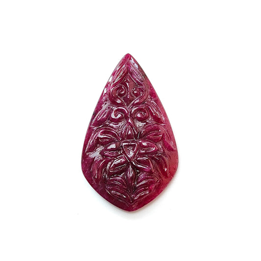 red ruby Pear carving