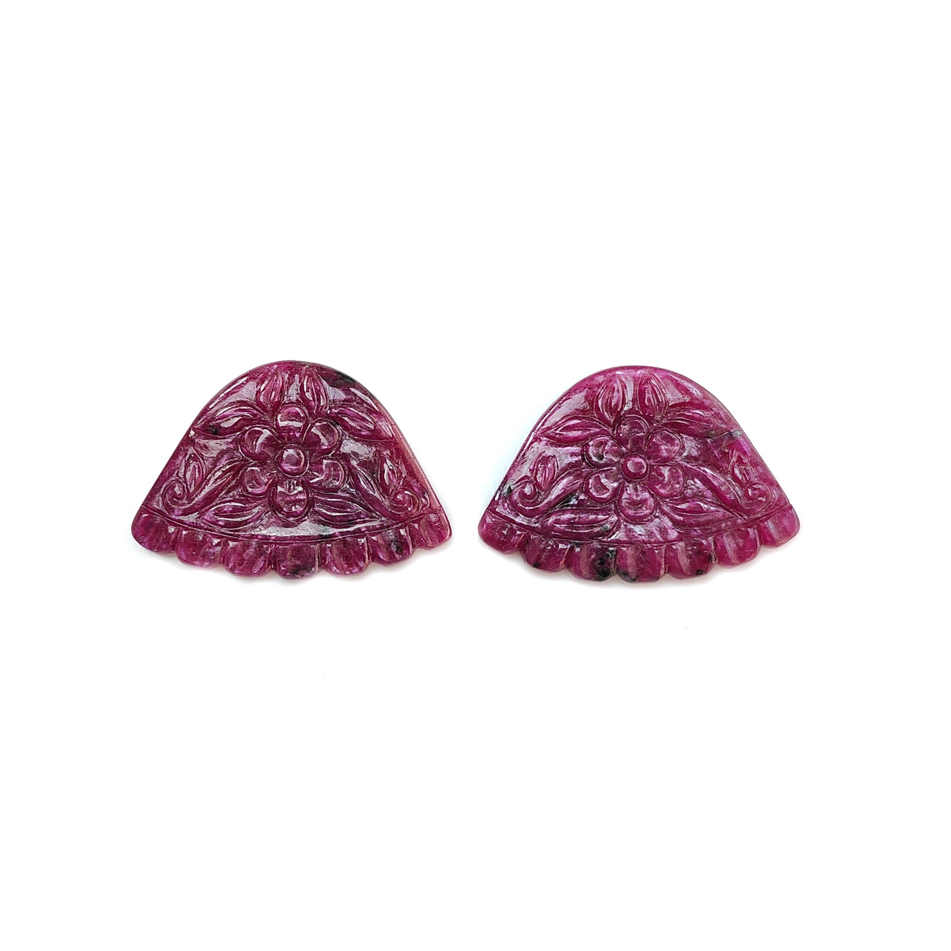 Red ruby Fancy shape Carving