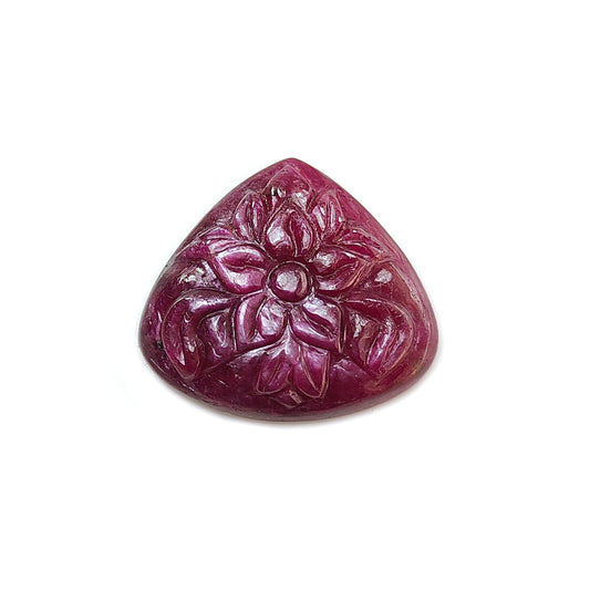 red ruby triangle carving