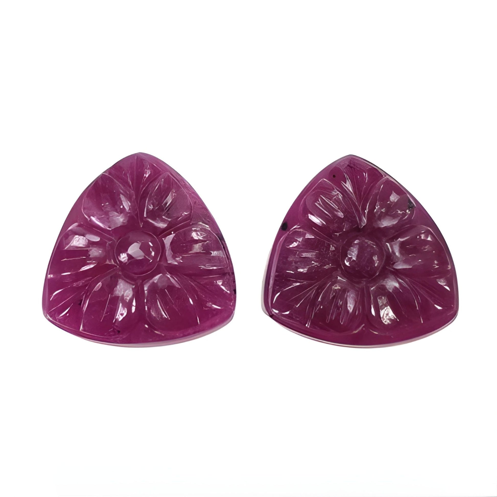 red ruby triangle carving