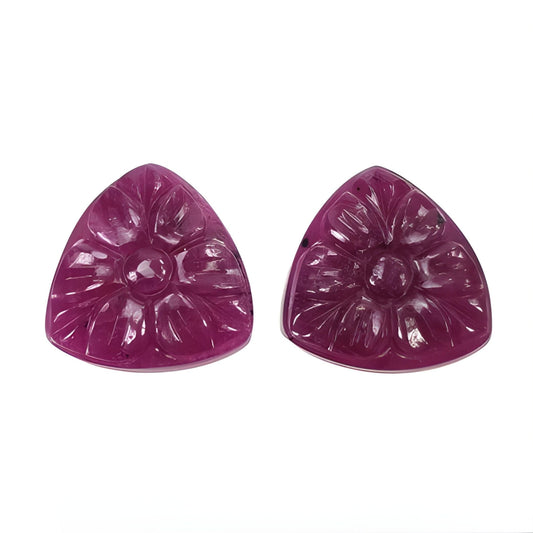 red ruby triangle carving