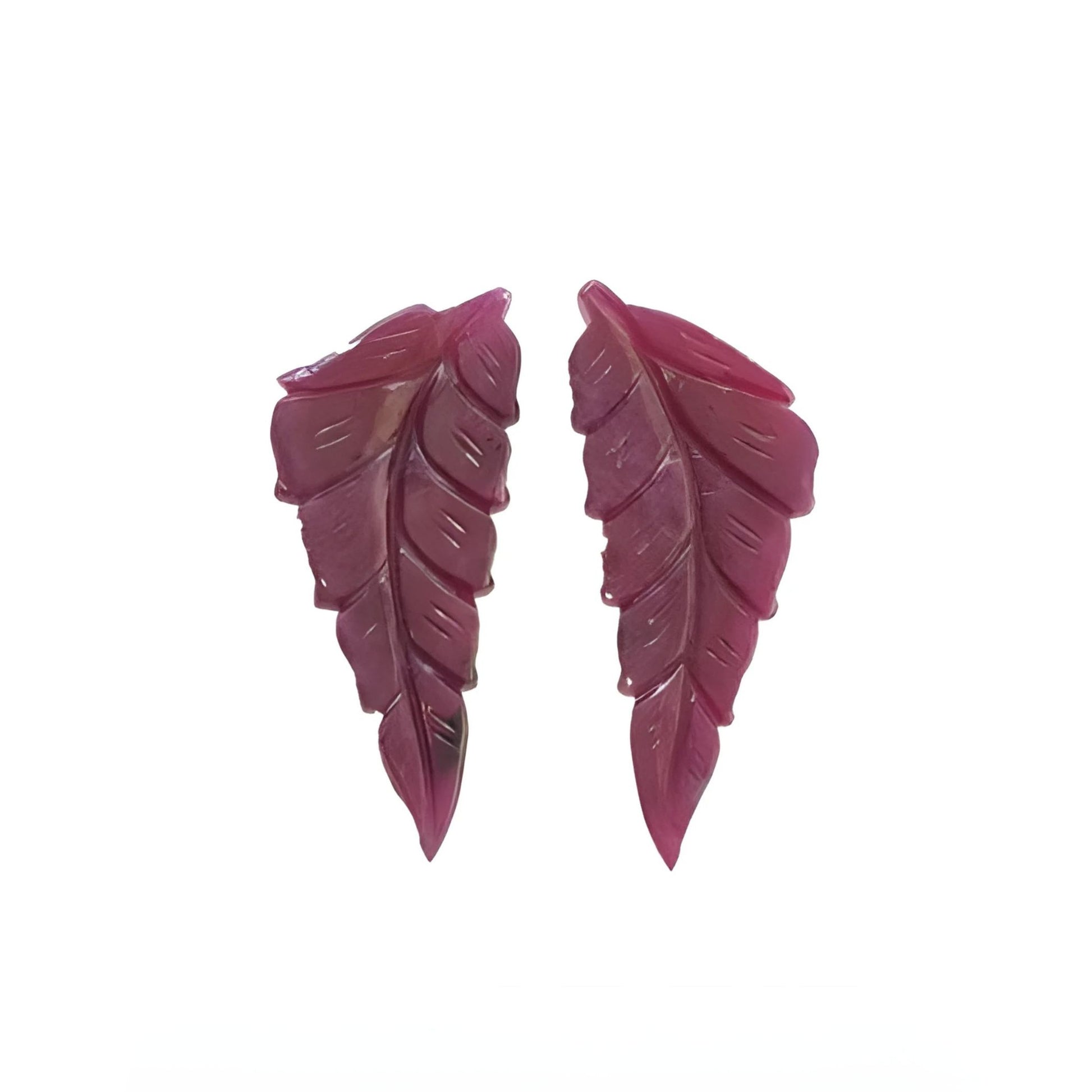 red ruby leaf carving