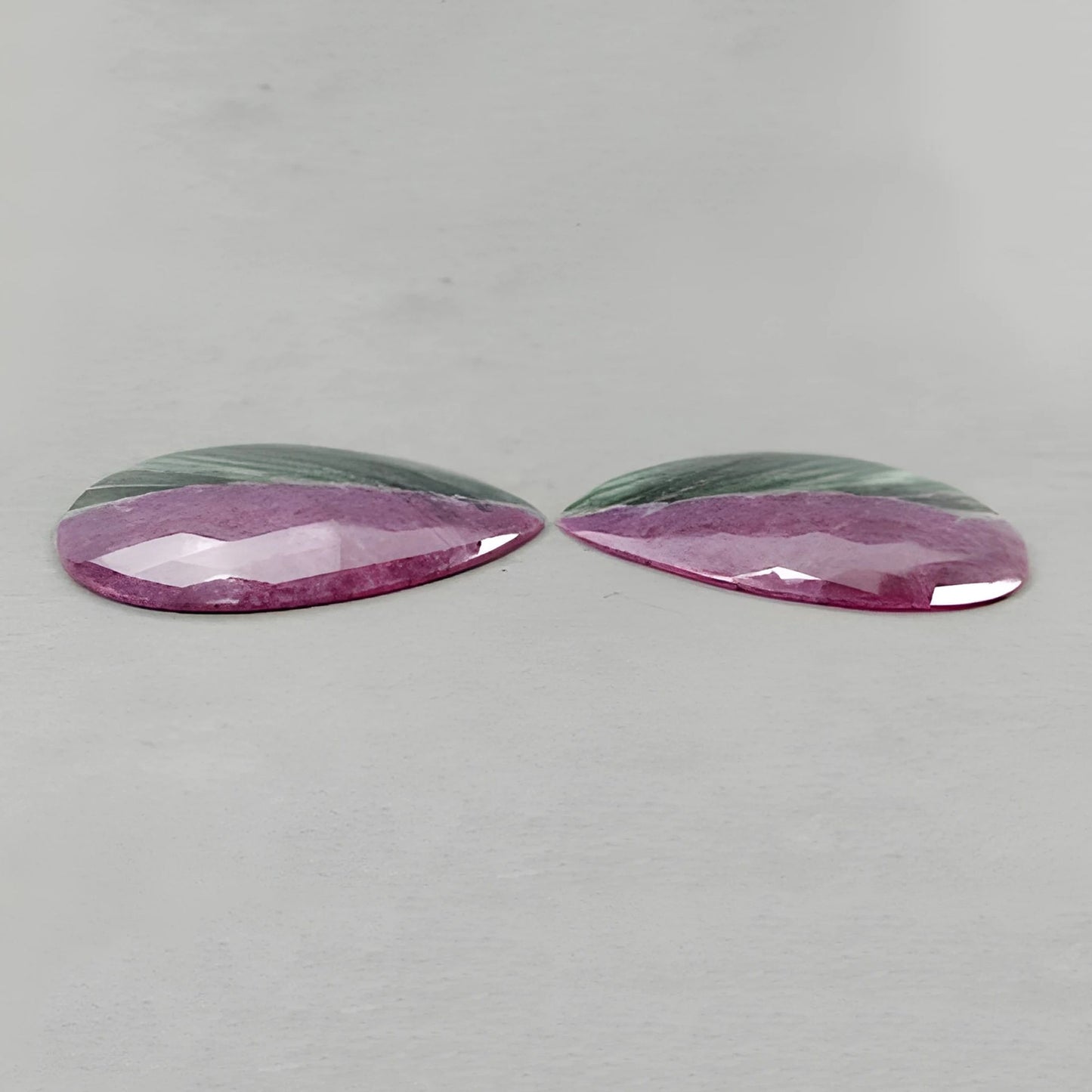 Zoisite Ruby Rose Cut Slices