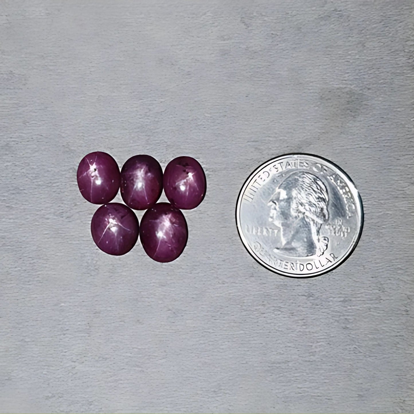 29.15cts Natural Untreated Star Ruby Gemstone Oval Shape Cabochon 10*9mm - 11.5*9mm 5pcs