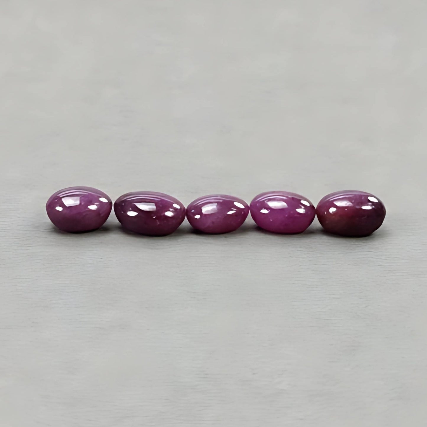 29.15cts Natural Untreated Star Ruby Gemstone Oval Shape Cabochon 10*9mm - 11.5*9mm 5pcs