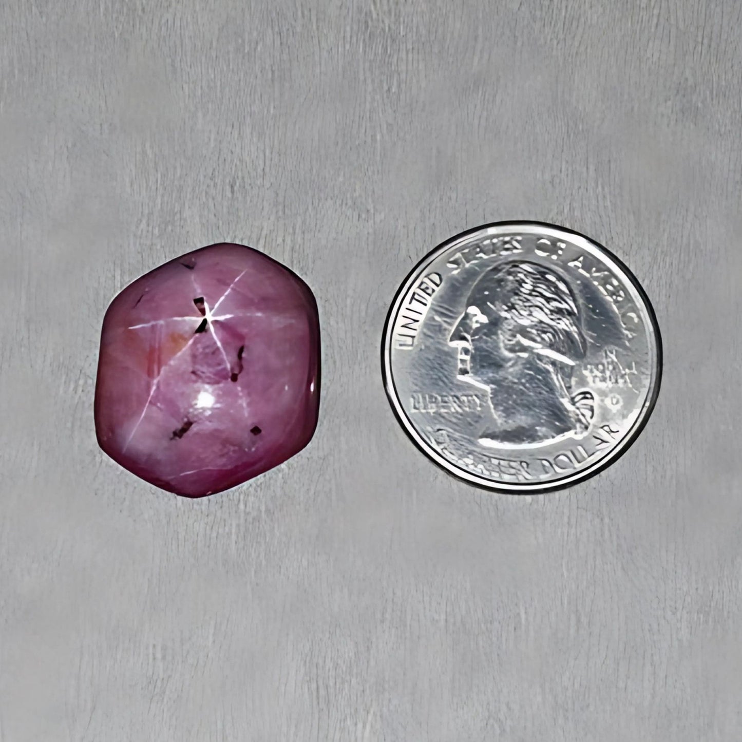 35.20cts Natural Untreated Star Ruby Gemstone Hexagon Shape Cabochon 23*19mm