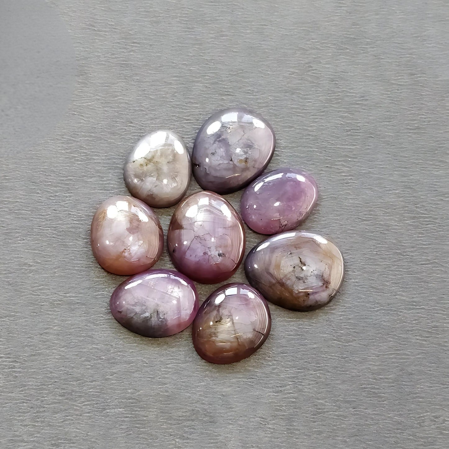 56.30cts Natural Untreated Star Ruby Gemstone Uneven Shape Cabochon 14*11mm - 17*14mm 8pcs