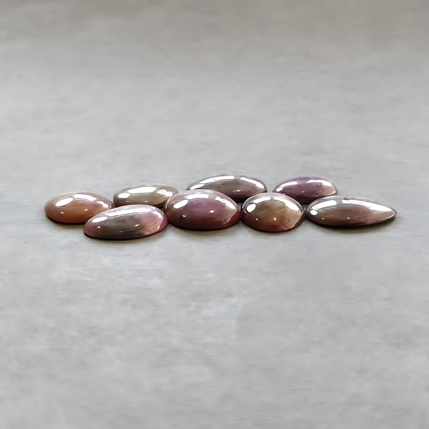 56.30cts Natural Untreated Star Ruby Gemstone Uneven Shape Cabochon 14*11mm - 17*14mm 8pcs