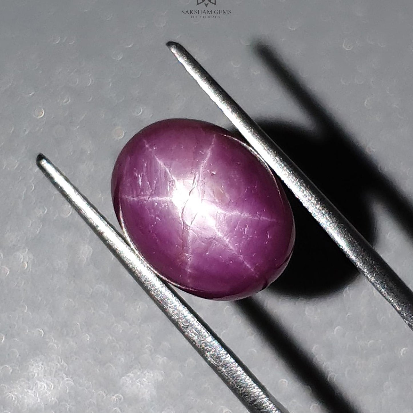 Star Ruby Gemstone Cabochon : 11.30cts Natural Untreated Unheated Red Ruby 12*9mm Oval Shape 1pc