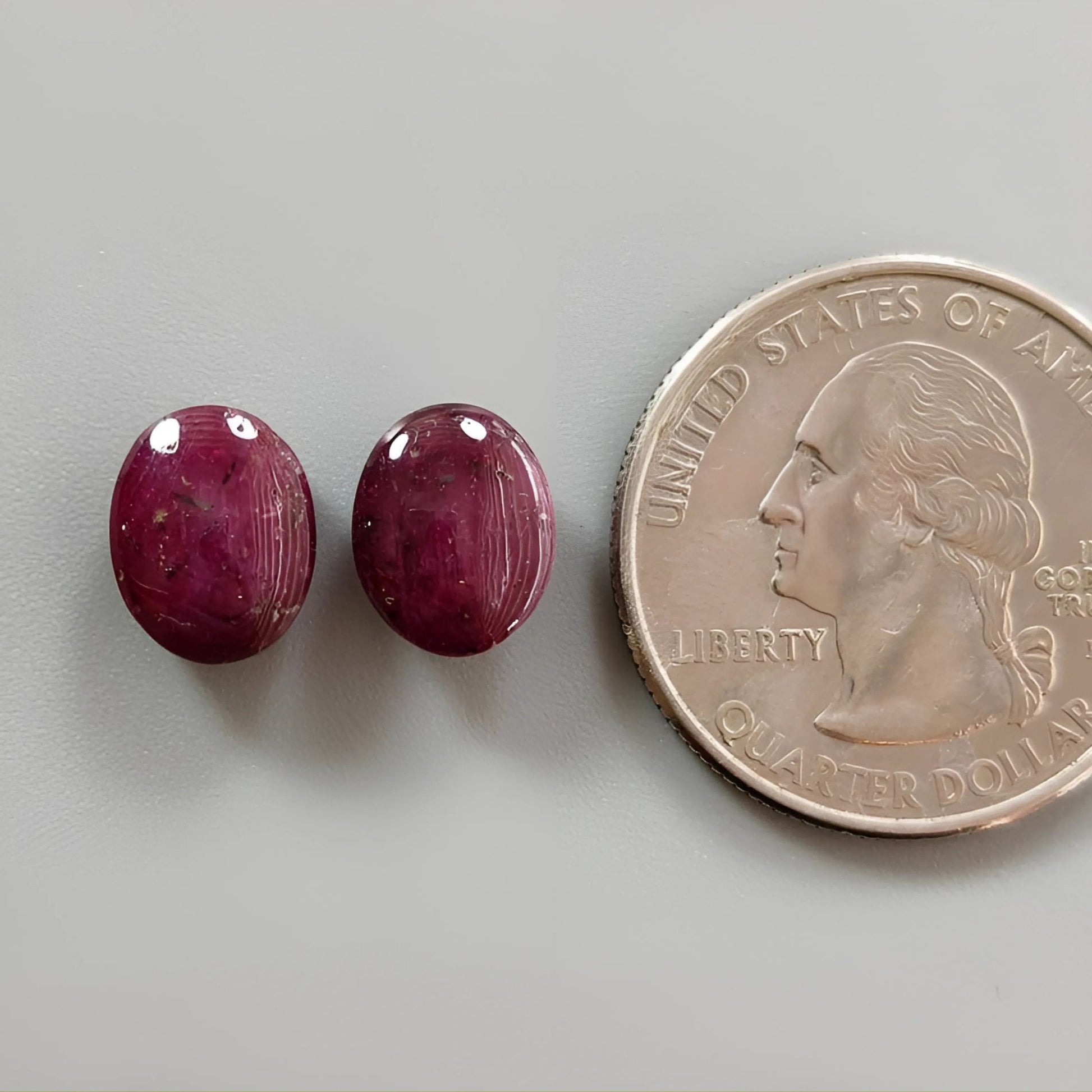 Paire de rubis étoilés