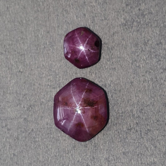 Star Ruby Hexagon Cabochon