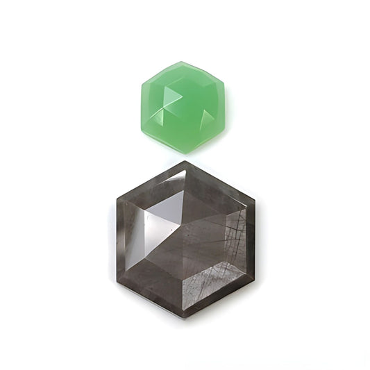 sapphire hexagon step cut
