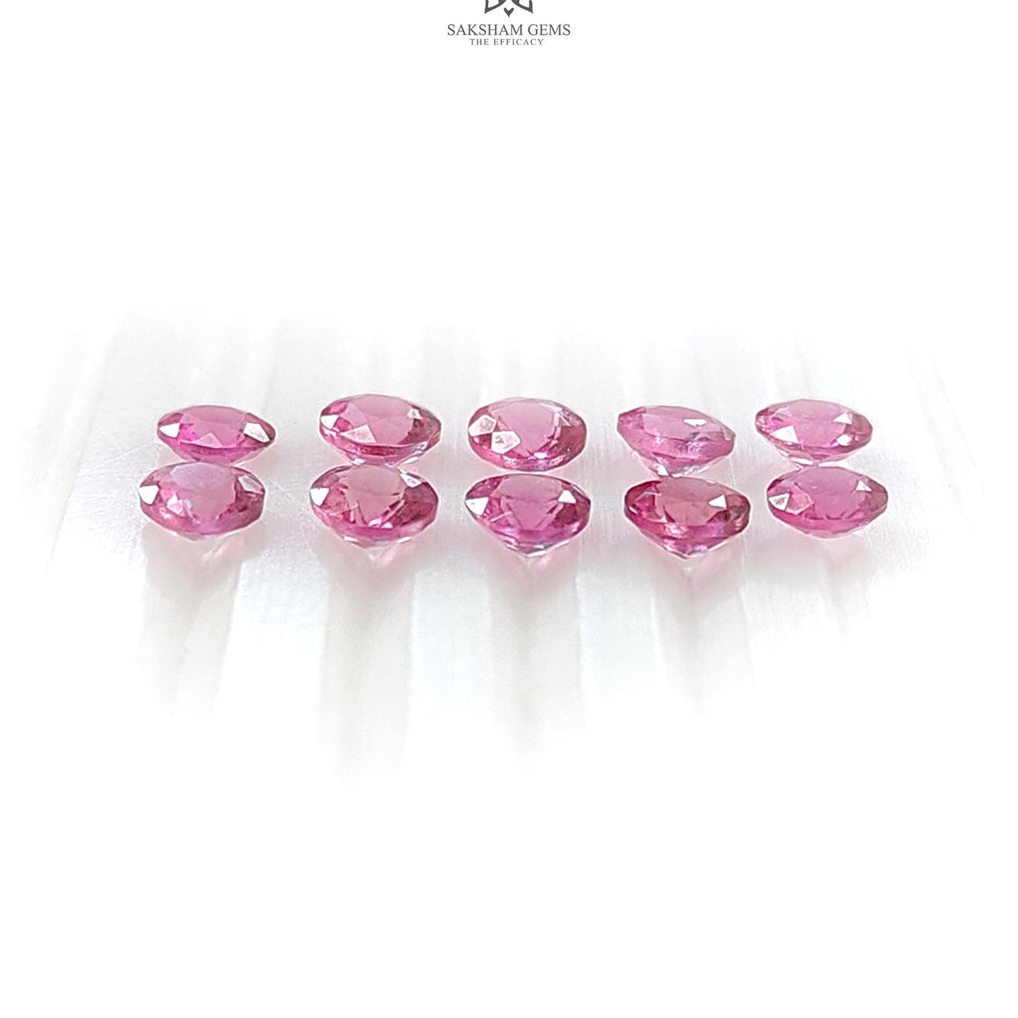 Pink Tourmaline Gemstone Faceted Cut: Natural Untreated Tourmaline Round Shape Lot For Jewelry