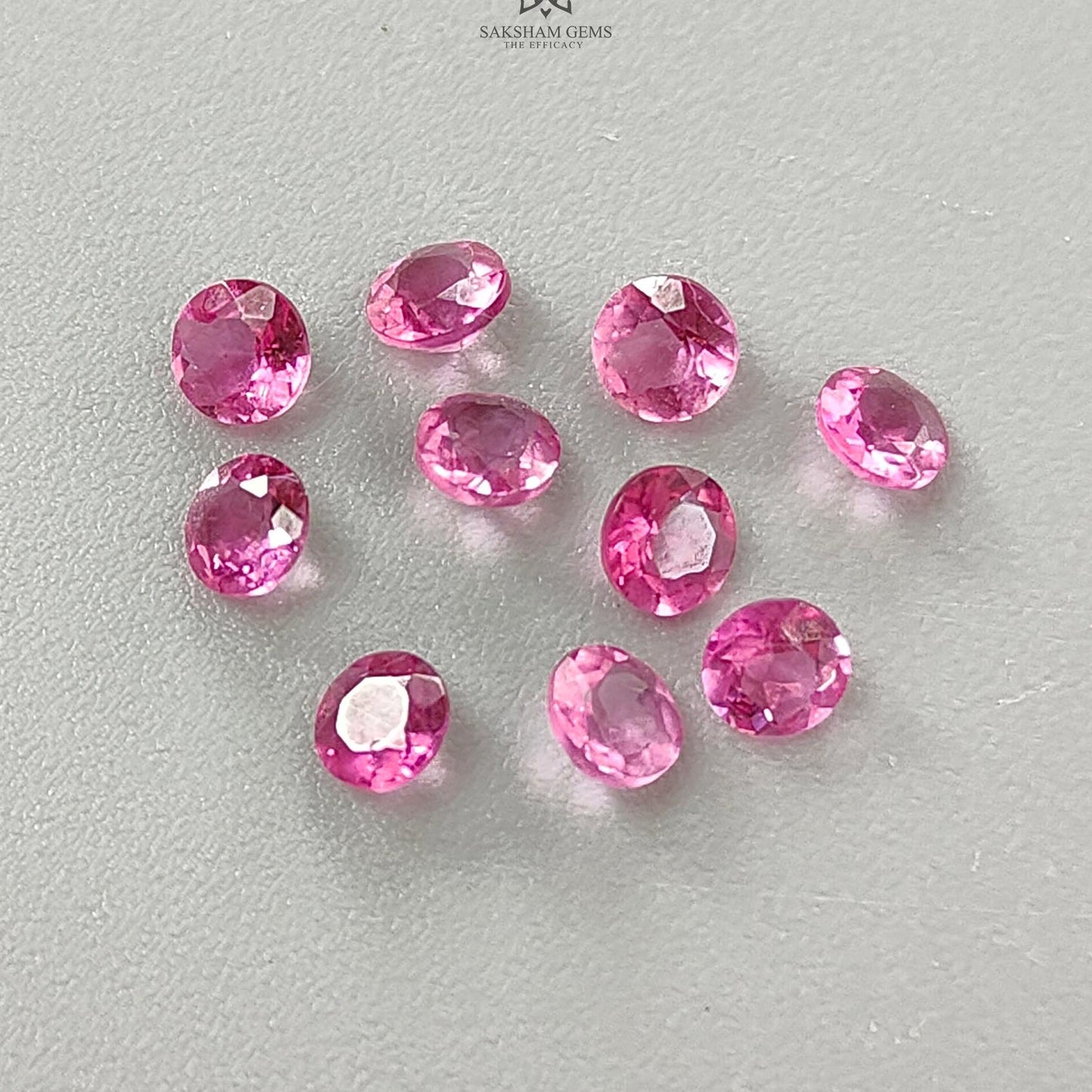 Pink Tourmaline Gemstone Faceted Cut: Natural Untreated Tourmaline Round Shape Lot For Jewelry