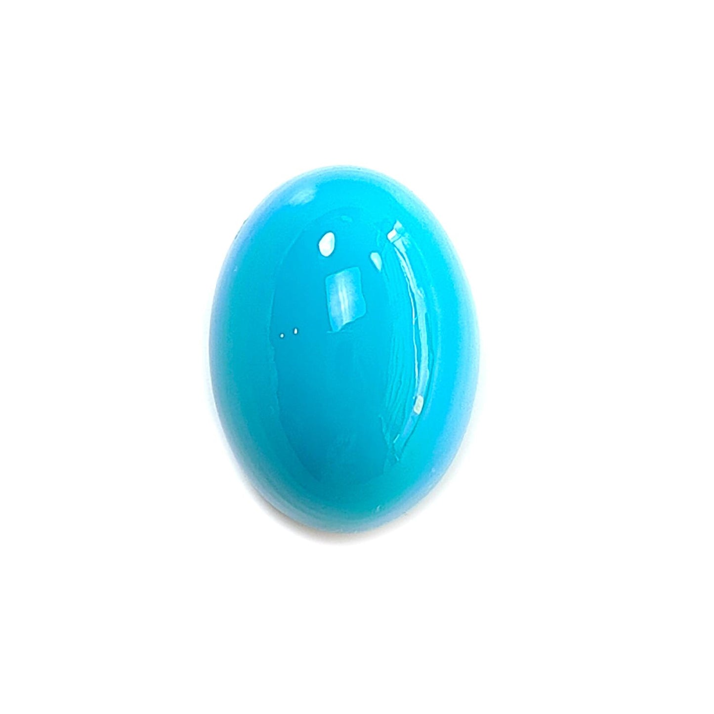 Blue Turquoise Gemstone Cabochon: Natural Untreated Sleeping Beauty Turquoise Oval Shape 1pc for Jewelry December Birthstone