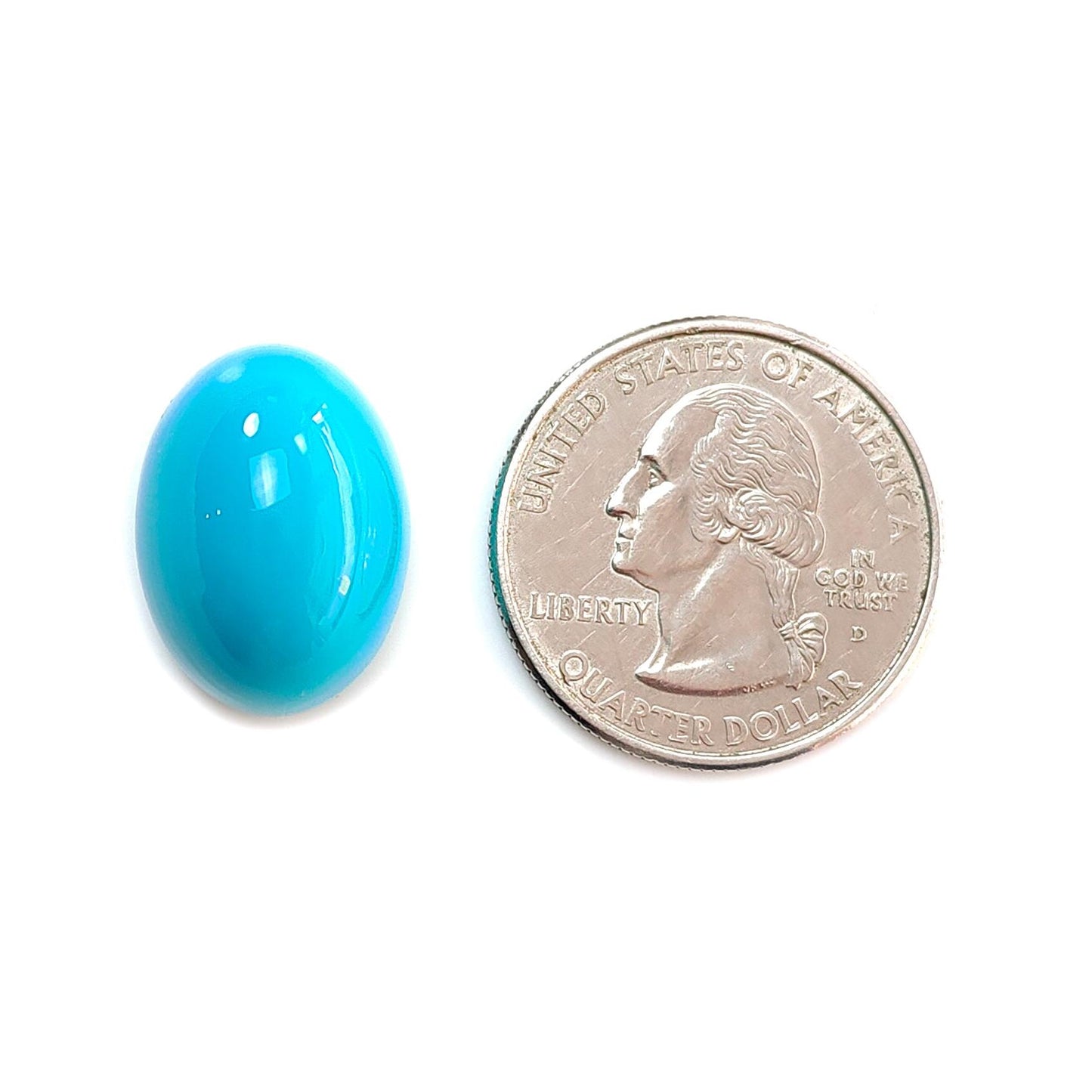 Blue Turquoise Gemstone Cabochon: Natural Untreated Sleeping Beauty Turquoise Oval Shape 1pc for Jewelry December Birthstone