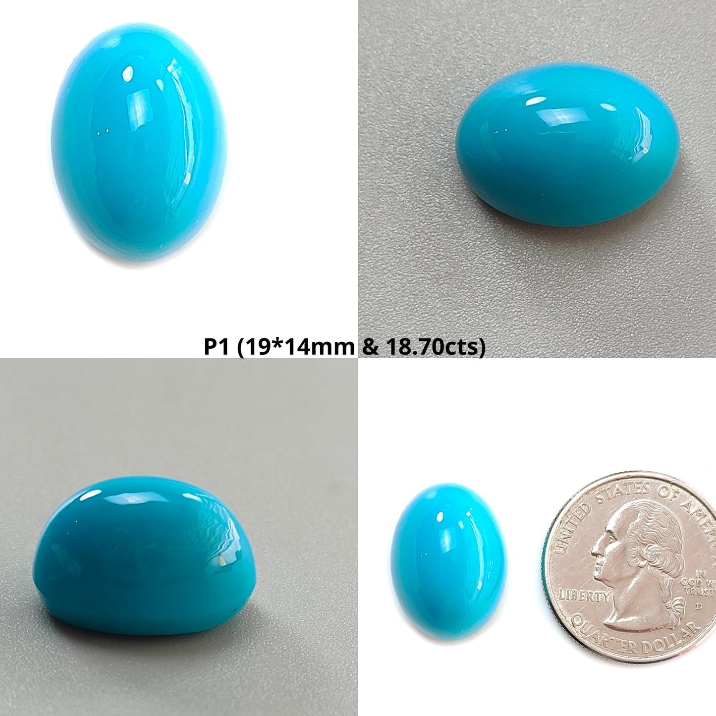 Blue Turquoise Gemstone Cabochon: Natural Untreated Sleeping Beauty Turquoise Oval Shape 1pc for Jewelry December Birthstone