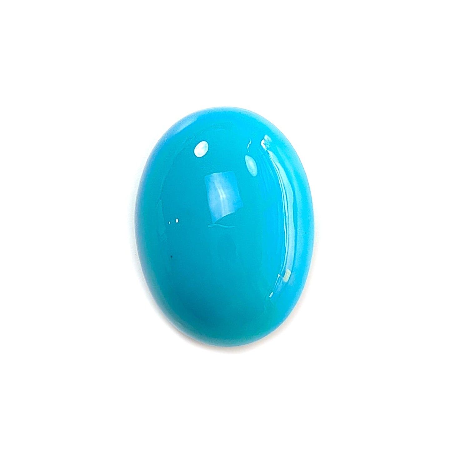 Blue Turquoise Gemstone Cabochon: Natural Untreated Sleeping Beauty Turquoise Oval Shape 1pc for Jewelry December Birthstone