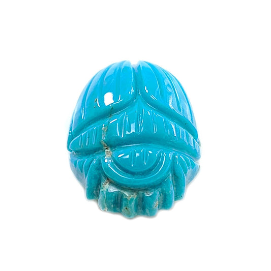 Turquoise Scarab Carving
