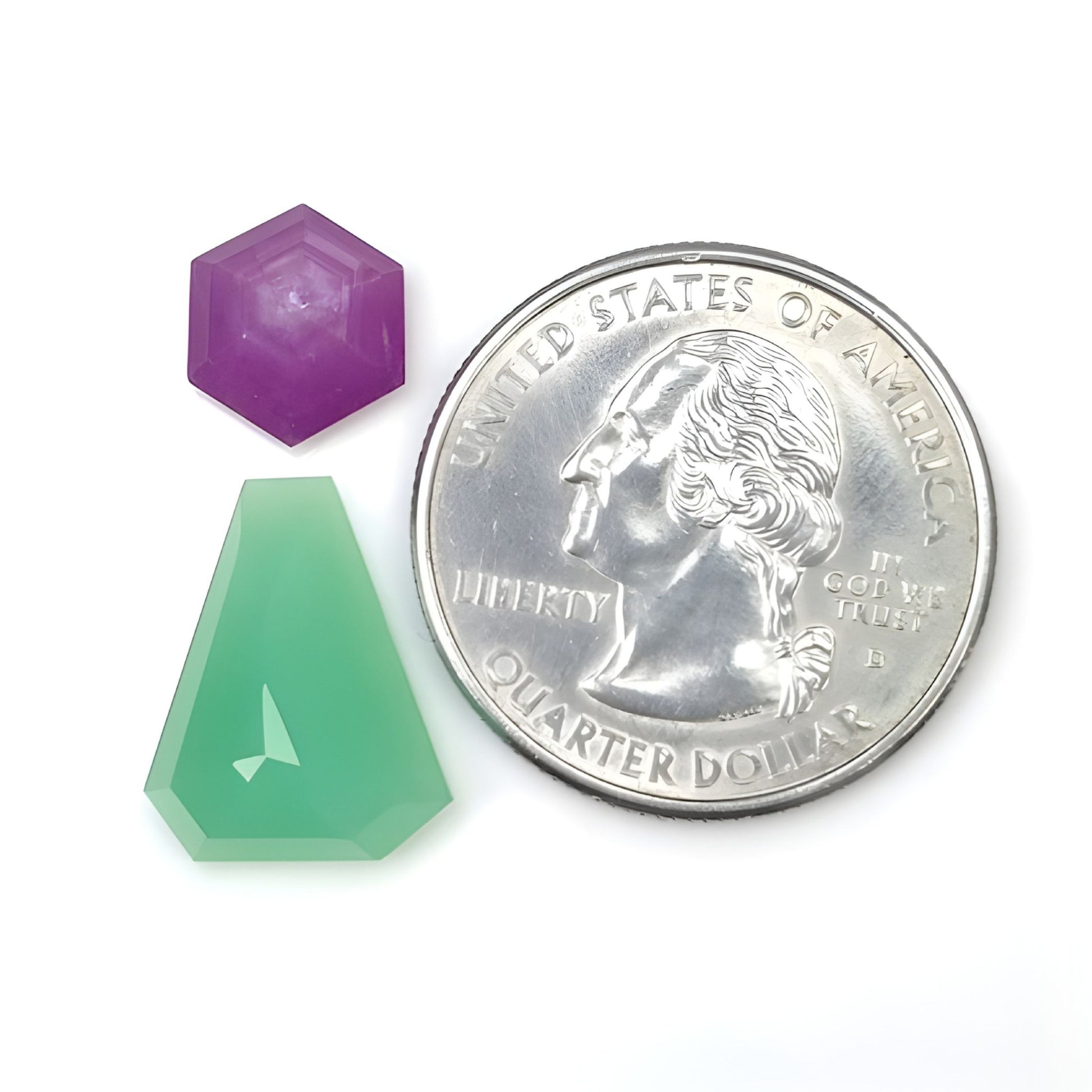 Chrysoprase, saphir, pierre précieuse naturelle non traitée