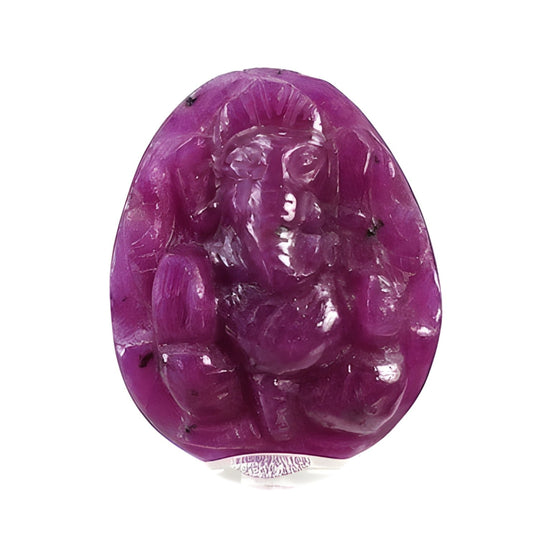 Ruby Lord Ganesha Idol Carving