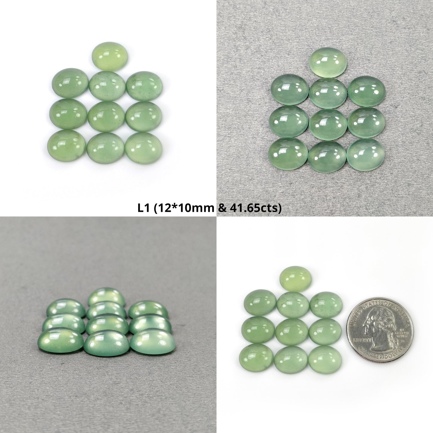 ANTIGORITE SERPENTINE Gemstone Cabochon : Natural Untreated Green Serpentine Oval Shape 12*10mm 10pcs Lots