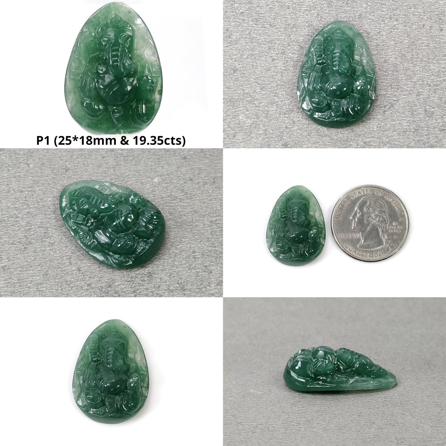 Quartzite Gemstone Carving : Natural Untreated Unheated Quartzite Hand Carved LORD GANESHA