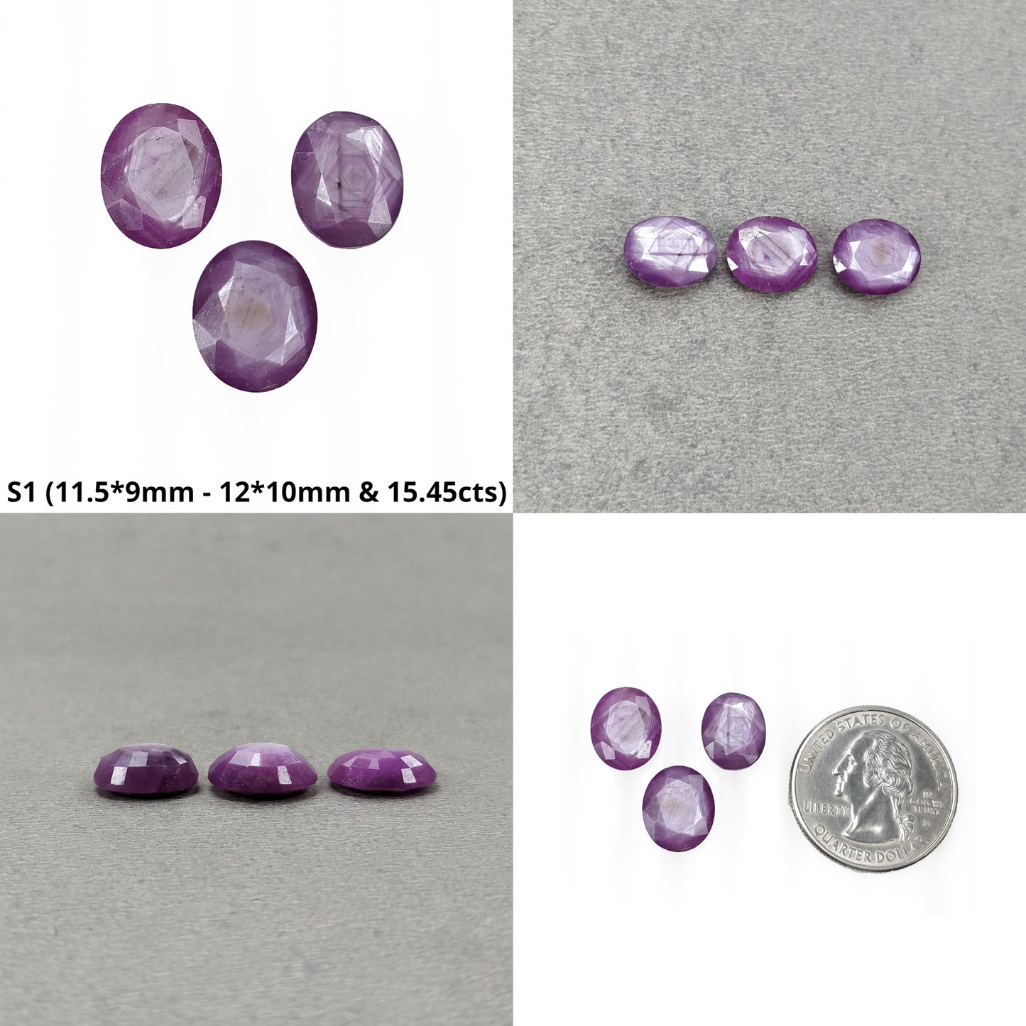 Sapphire Gemstone Normal Cut : Natural Untreated Unheated Raspberry Sheen Pink Sapphire Oval Shape Sets