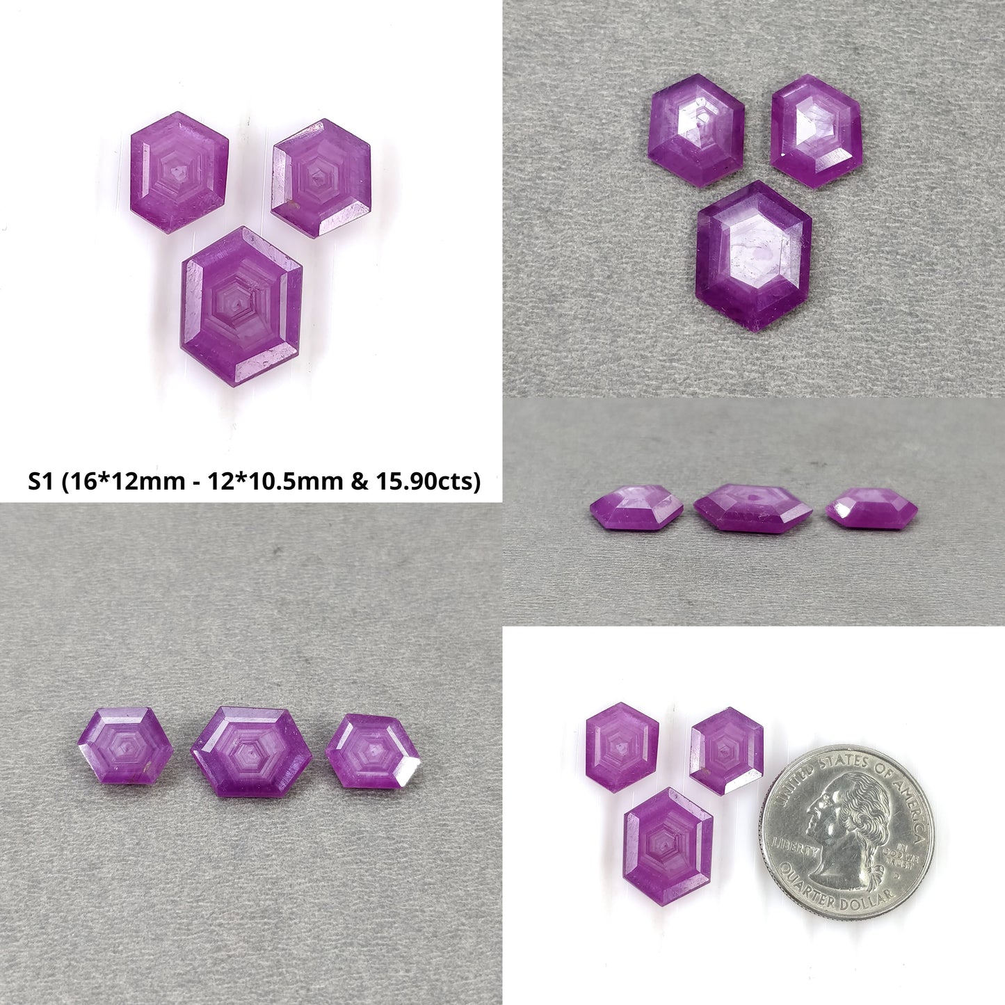 Hexagon Shape Sapphire
