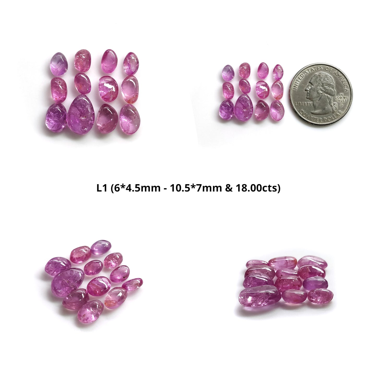 Burmese Ruby Gemstone Cabochon : Natural Untreated Unheated Ruby Uneven Shape Tumble Lots