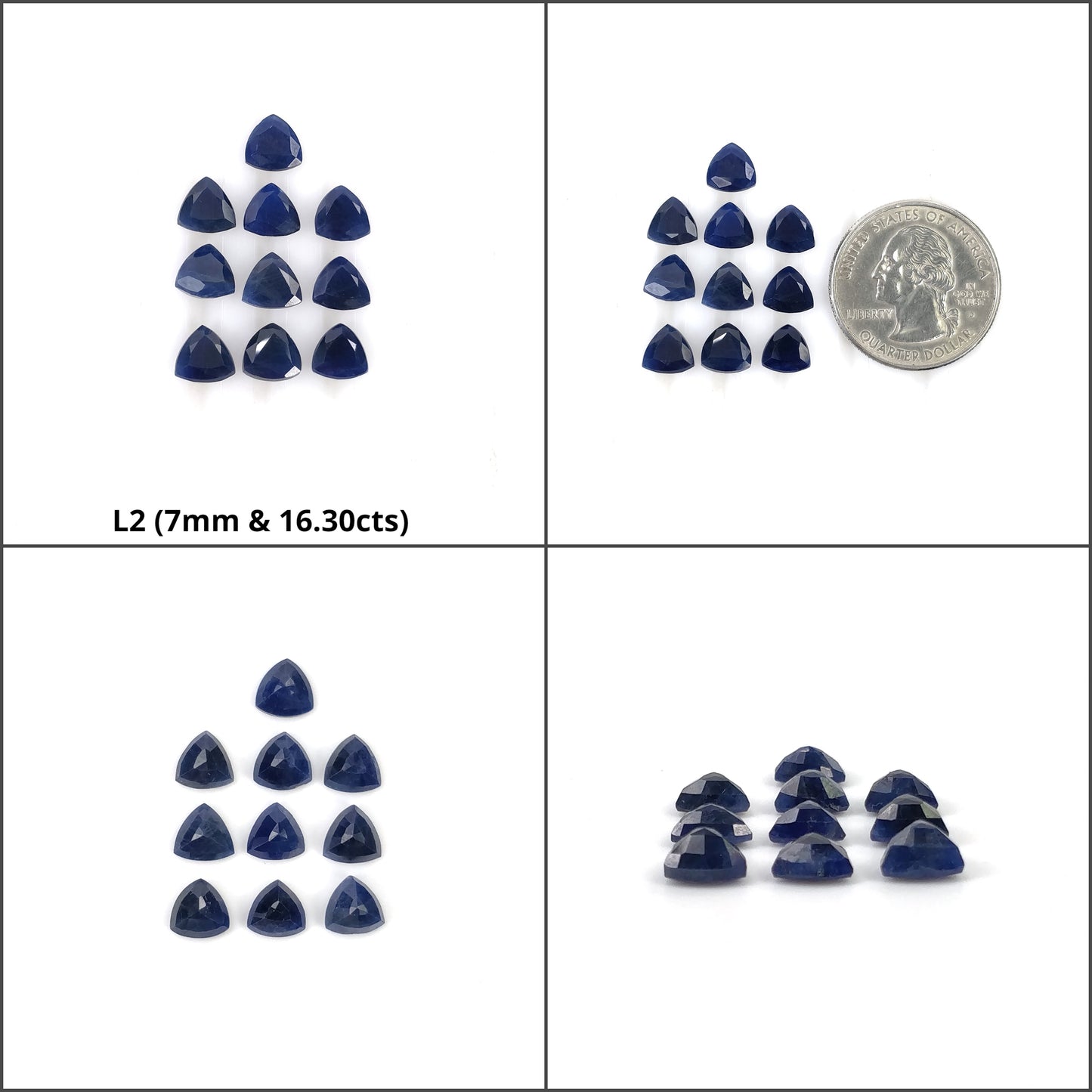 Sapphire Gemstone Normal & Checker Cut : Natural Untreated Unheated Blue Sapphire Oval Cushion Triangle Shape Lots