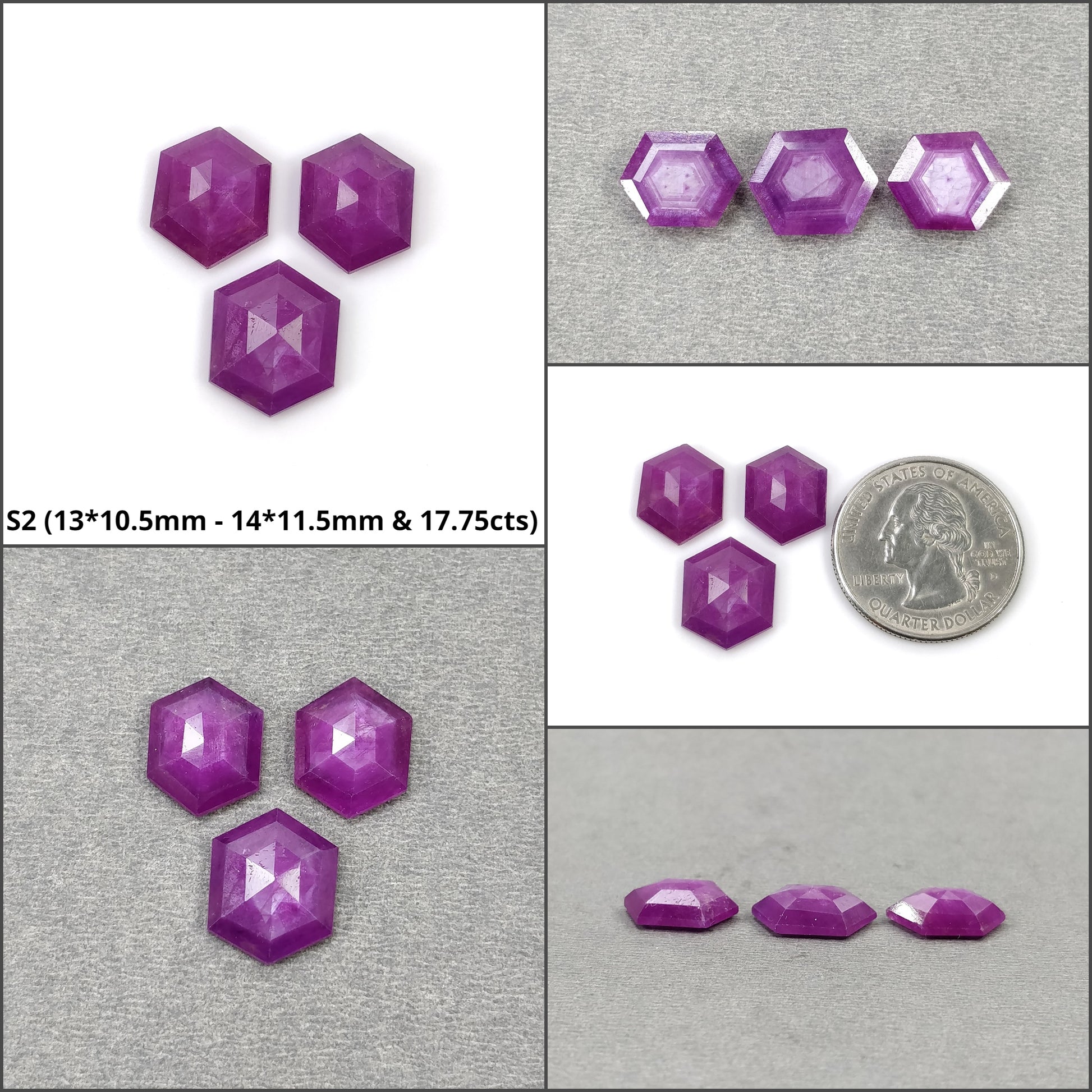Hexagon Shape Sapphire